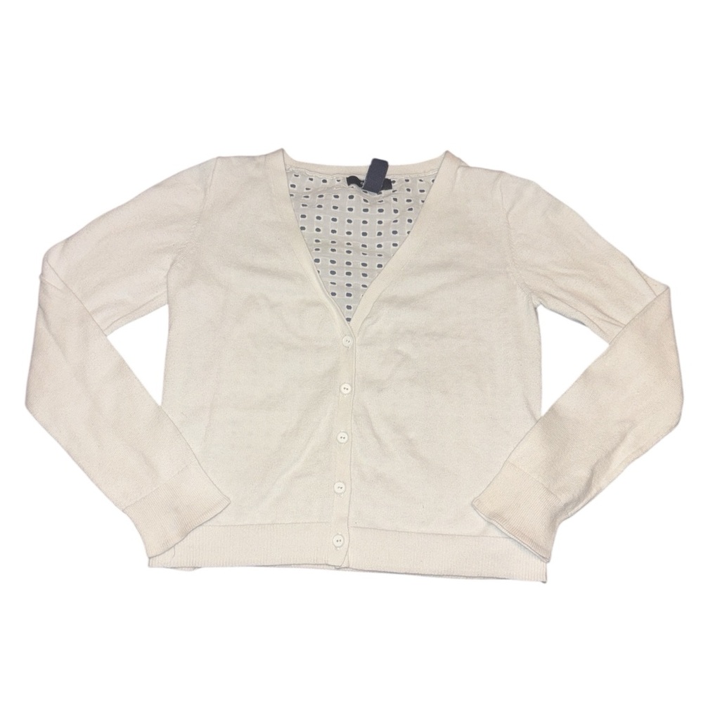 GAP Kids White Cardigan Sweater